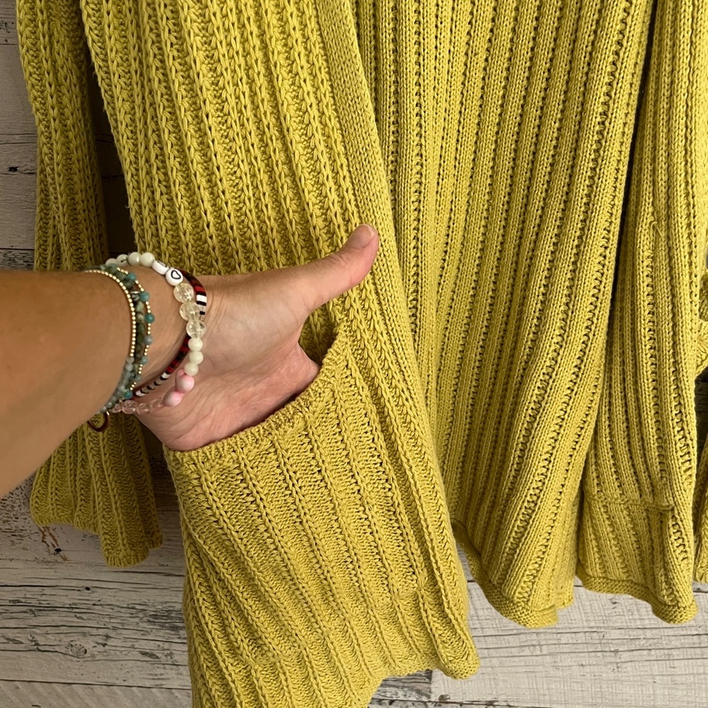 American Eagle Outfitters Mustard Open-Front Cardigan - Picture 5 of 5